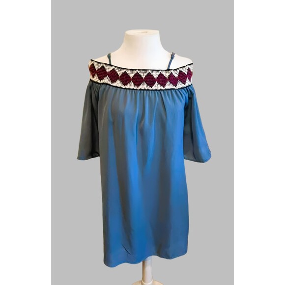 Maurice’s Off The Shoulder Embellished Boho Dress/Shirt - Size M - Picture 1 of 1